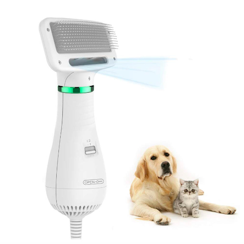 2-in-1 Pet Hair Dryer & Grooming Brush – Fast Drying Dog & Cat Comb